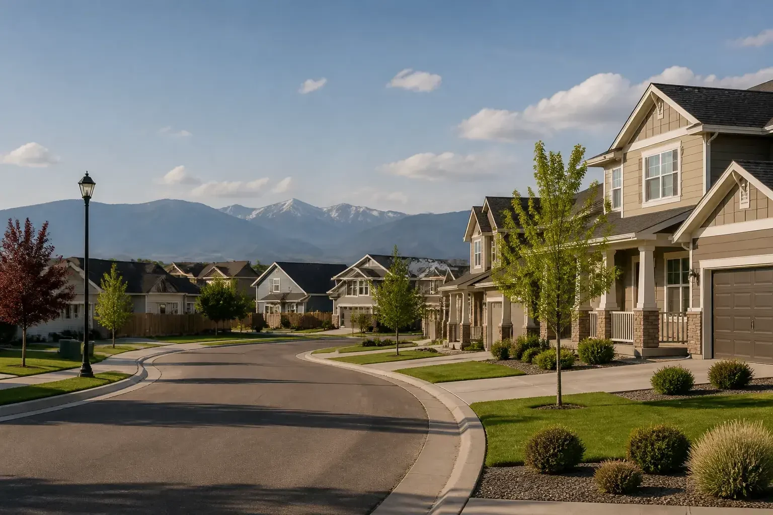 Quiet Evans neighborhood with homes
