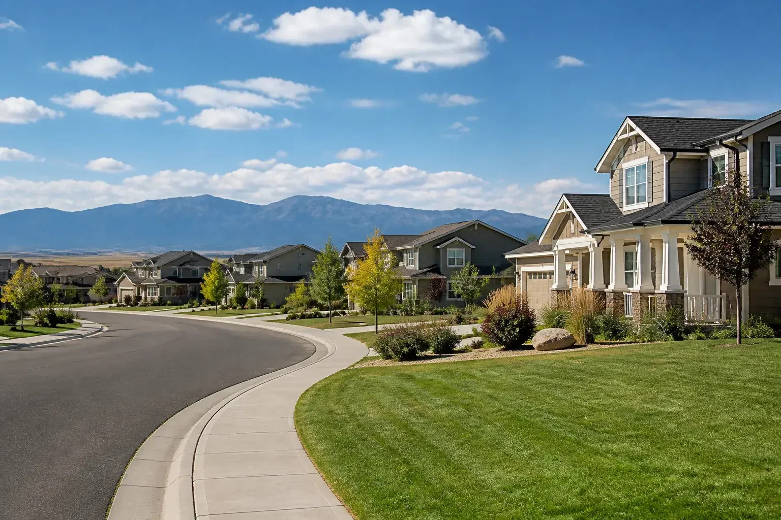 Windsor neighborhood with newer homes